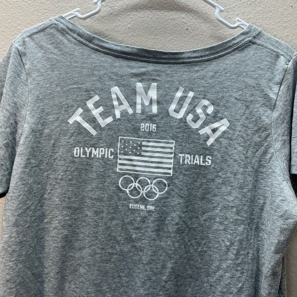 Nike Team USA Olympic Trials 2016 T-Shirt Gray Crewneck Eugene Oregon Tee Women - Picture 5 of 5